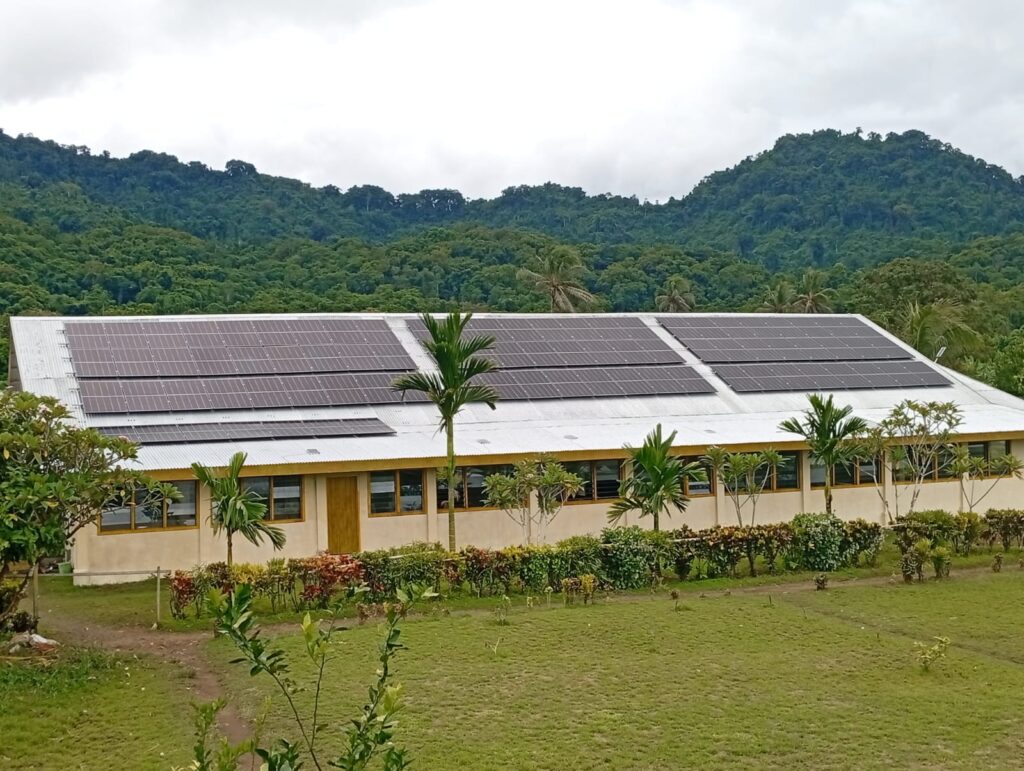 Photo of Sir Dudley Tuti College in Isabel Province with its new solar system